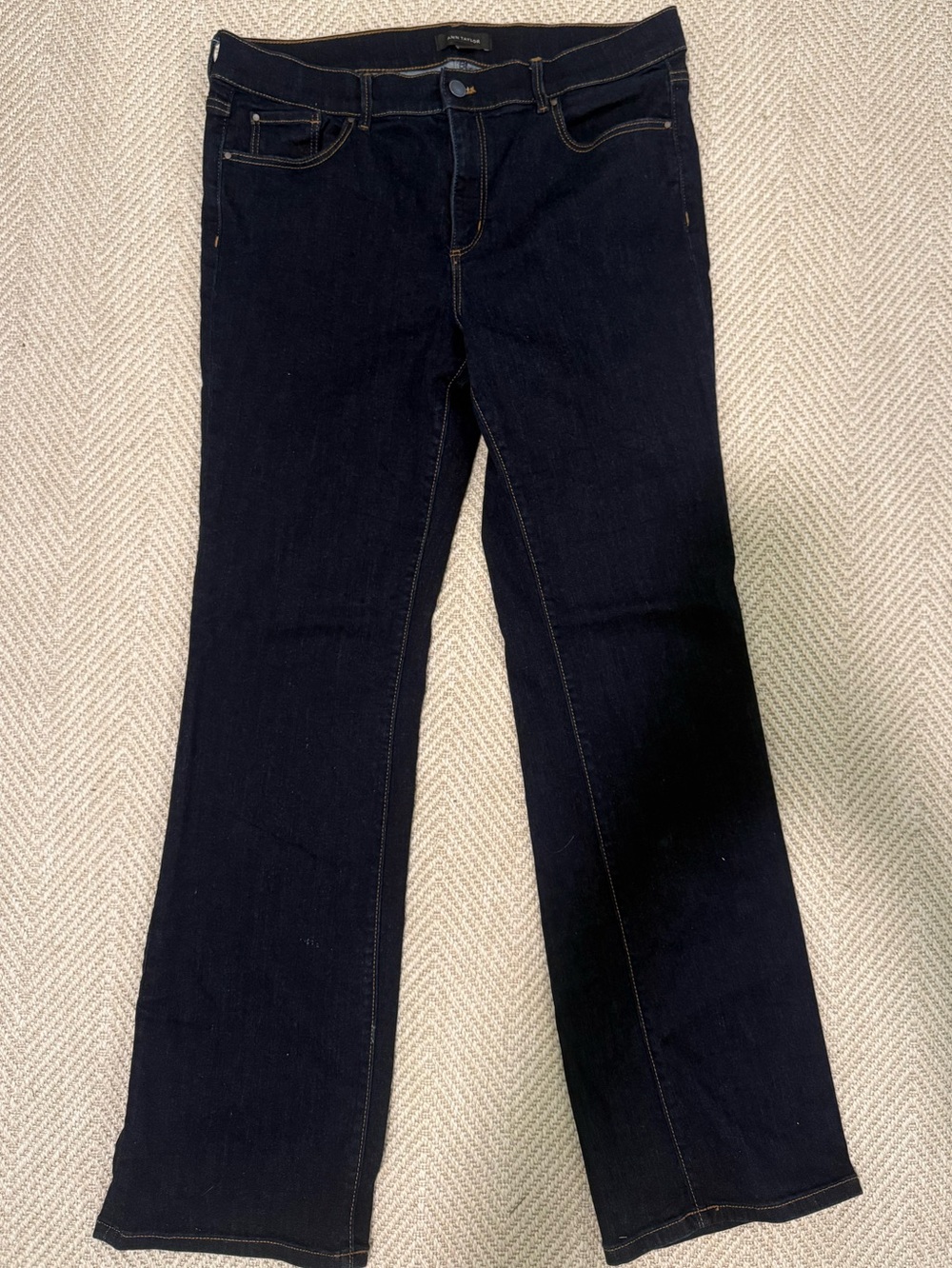 Ann Taylor Dark Indigo Flare Jeans - Picture 1 of 3